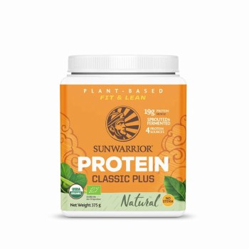 SUNWARRIOR Classic Plus Plant-Based Protein, Natural, 15 Servings