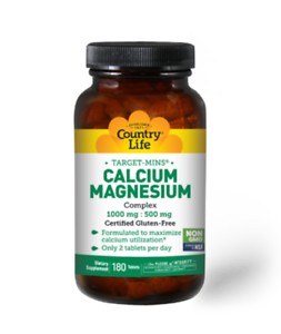 COUNTRY LIFE Calcium-Magnesium Complex, 180 Tablets