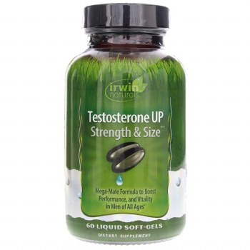 IRWIN NATURALS Testosterone UP Strength &amp; Size, 60 Softgels