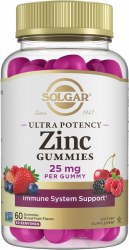 SOLGAR Zinc Gummies, 25mg, 60 Gummies