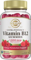 SOLGAR B-12 Gummies, 1500mcg, 60 Gummies