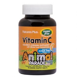 NATURE'S PLUS Animal Parade® Vitamin C Children's Chewable with Whole Food Concentrates, 90 Chewable Tablets