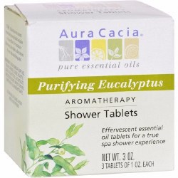 AURA CACIA Eucalyptus Shower Tablets, 3 oz