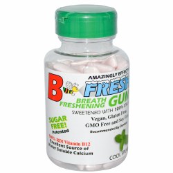 B FRESH Breath Freshening Gum Cool Spearmint, 50 pieces