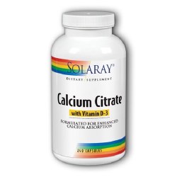 SOLARAY Calcium Citrate with Vitamin D-3, 1000 mg - 240