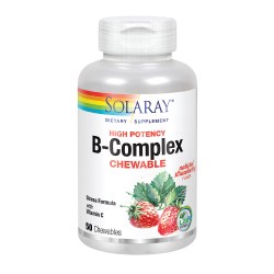 SOLARAY B-Complex Chewable Natural Strawberry, 50 Chewa