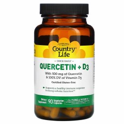 COUNTRY LIFE Quercetin & D3, 90 Vegetarian Capsules