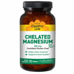 COUNTRY LIFE Chelated Magnesium, 250 mg, 90 Tablets