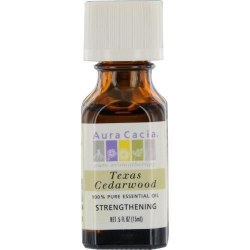 AURA CACIA Texas Cedarwood Pure Essential Oil, 0.5 oz