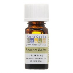 AURA CACIA Lemon Balm in Jojoba Oil, 0.5 oz