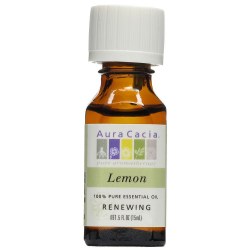 AURA CACIA Lemon Pure Essential Oil, 0.5 oz