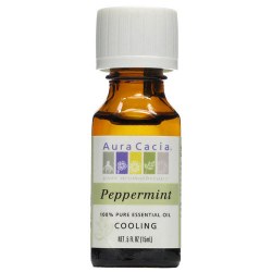 AURA CACIA Peppermint Pure Essential Oil, 0.5 oz