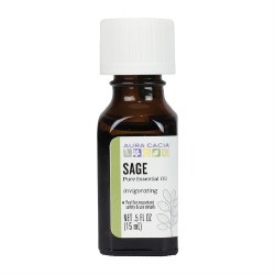 AURA CACIA Sage Pure Essential Oil, 0.5 oz