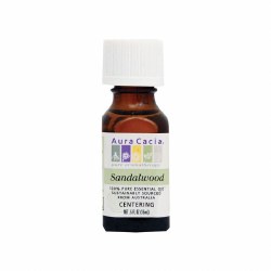 AURA CACIA Sandalwood Pure Essential Oil, 0.5 oz