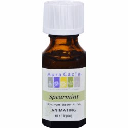 AURA CACIA Spearmint Pure Essential Oil, 0.5 oz