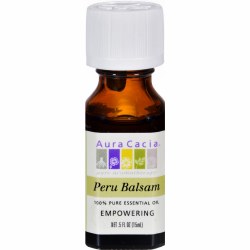 AURA CACIA Peru Balsam Pure Essential Oil, 0.5 oz