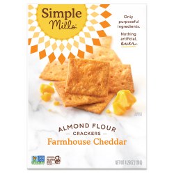 SIMPLE MILLS Almond Flour Crackers, Farmhouse Cheddar