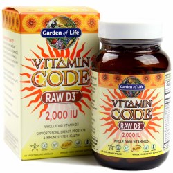 GARDEN OF LIFE Vitamin Code® RAW D3, 2000 IU, 60 Capsules