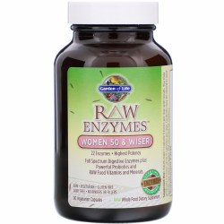 GARDEN OF LIFE RAW Enzymes Women 50 & Wiser, 90 Vegetarian Capsules