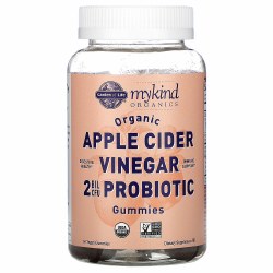 GARDEN OF LIFE myKind Organics Apple Cider Vinegar Probiotic, 2 billion CFU, 60 Vegan Gummies