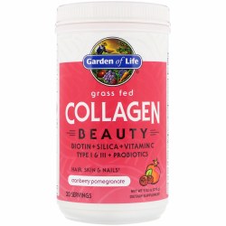 GARDEN OF LIFE Grass Fed Collagen Beauty Cranberry Pomegranate, 9.52 oz