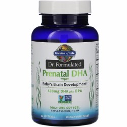 GARDEN OF LIFE Dr. Formulated Prenatal DHA, Vegan, 30 softgels