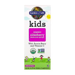 GARDEN OF LIFE Kids Organic Elderberry Immune Syrup, 3.9 fl oz