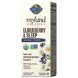 GARDEN OF LIFE Mykind Organics Elderberry & Sleep Immune Syrup, 6.59 fl oz