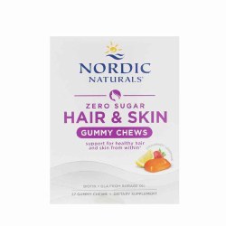 NORDIC NATURALS Hair & Skin Gummy Chews, Zero Sugar, 27 Gummies