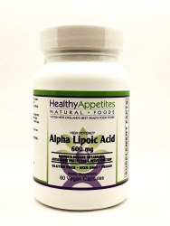 HEALTHY APPETITES Alpha Lipoic Acid, 600mg, 60 Capsules