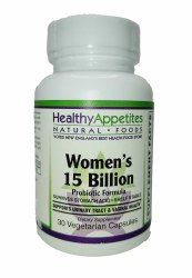 HEALTHY APPETITES Women's 15 Billion Probiotic Formula, 30 Vegetarian Capsules
