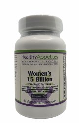 HEALTHY APPETITES Women's 15 Billion Probiotic Formula, 60 Vegetarian Capsules