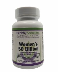 HEALTHY APPETITES Women's 50 Billion Probiotic Formula, 30 Vegetarian Capsules