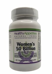 HEALTHY APPETITES Women's 50 Billion Probiotic Formula, 60 Vegetarian Capsules