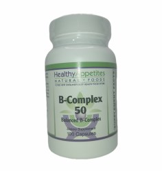 HEALTHY APPETITES B-Complex Balanced B's of 50 mg each 100 capsules