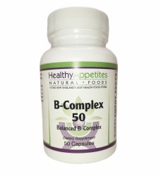 HEALTHY APPETITES B-Complex Balanced B's of 50 mg each 50 capsules