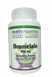 HEALTHY APPETITES Bromelain Proteolytic Enzyme, 120 Capsules