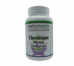 HEALTHY APPETITES Chromium, 200mcg, 200 Capsules