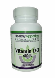 HEALTHY APPETITES Vitamin D3 400 IU 100 softgels