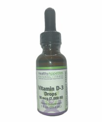 HEALTHY APPETITES Vitamin D3 2000 IU drops 1oz