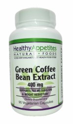 HEALTHY APPETITES Green Coffee Bean Extract, 400mg, 90 Vegetarian Capsules