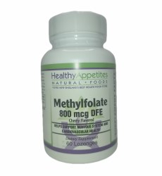 HEALTHY APPETITES Methylfolate 800 mcg DFE 60 Cherry Flavored Lozenges