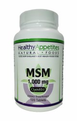 HEALTHY APPETITES MSM, 1,000 mg, 180 Tablets