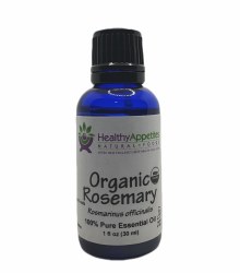 HEALTHY APPETITES Organic Rosemary Essential Oil, 1 oz