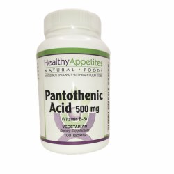 HEALTHY APPETITES Pantothenic Acid 500mg 100 tablets