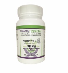 HEALTHY APPETITES PureWay-C 500mg Caps, 60 Vegetarian Capsules