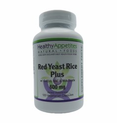 HEALTHY APPETITES Red Yeast Rice Plus, 600mg, 120 Vegetarian Capsules