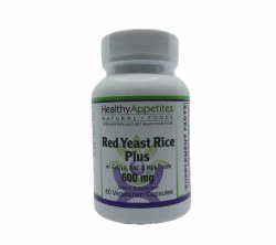 HEALTHY APPETITES Red Yeast Rice Plus, 600mg, 60 Vegetarian Capsules