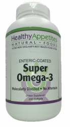 HEALTHY APPETITES Super Omega-3, Enteric Coated, 240 Soft Gels