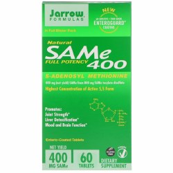 JARROW Natural SAMe 400mg, 60 tablets